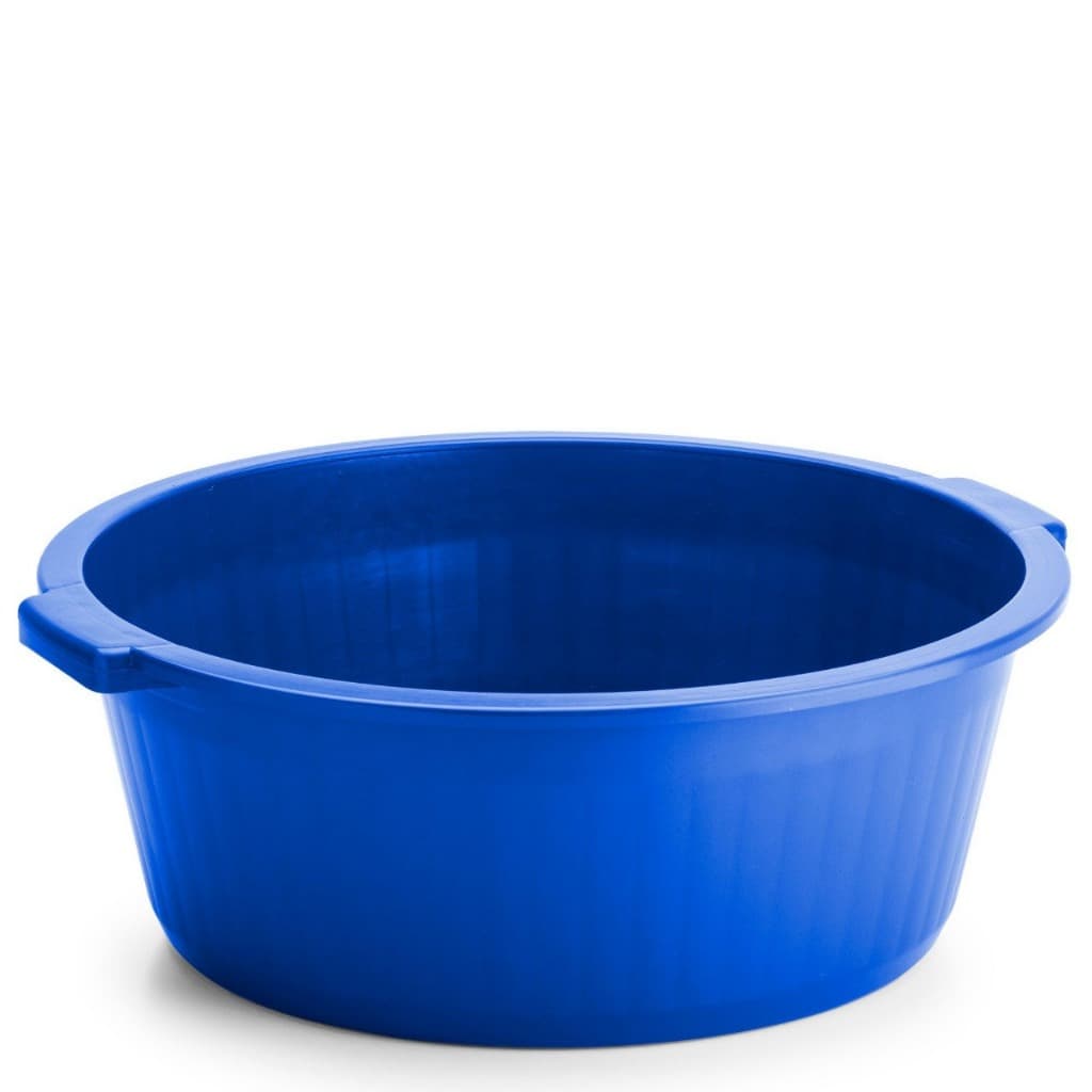 Bacia Canelada 30 Litros Plástica Redonda Grande Para Roupa Cozinha Resistente