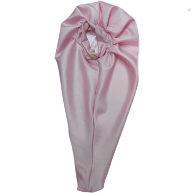 touca de cetim modelo longa com faixa touca cabelos longos touca gigante