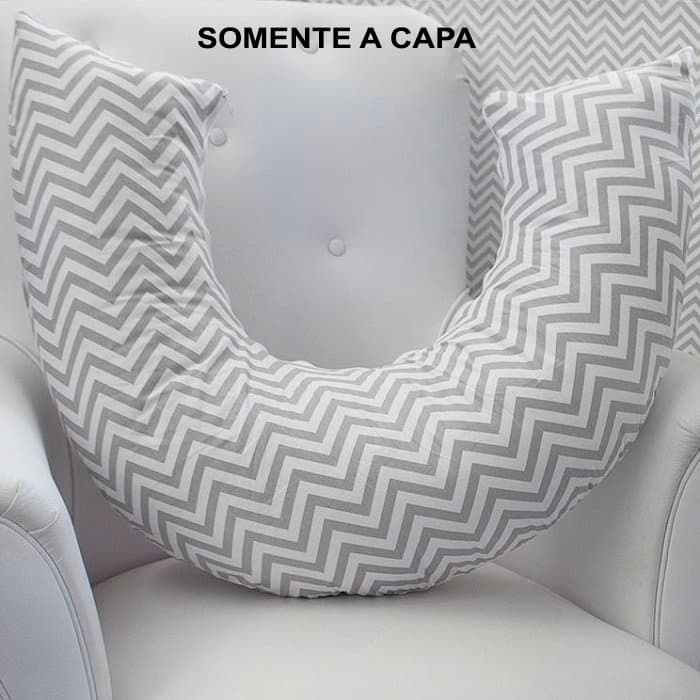 Capa Almofada Amamentação Com Zíper Macia 100% Algodão