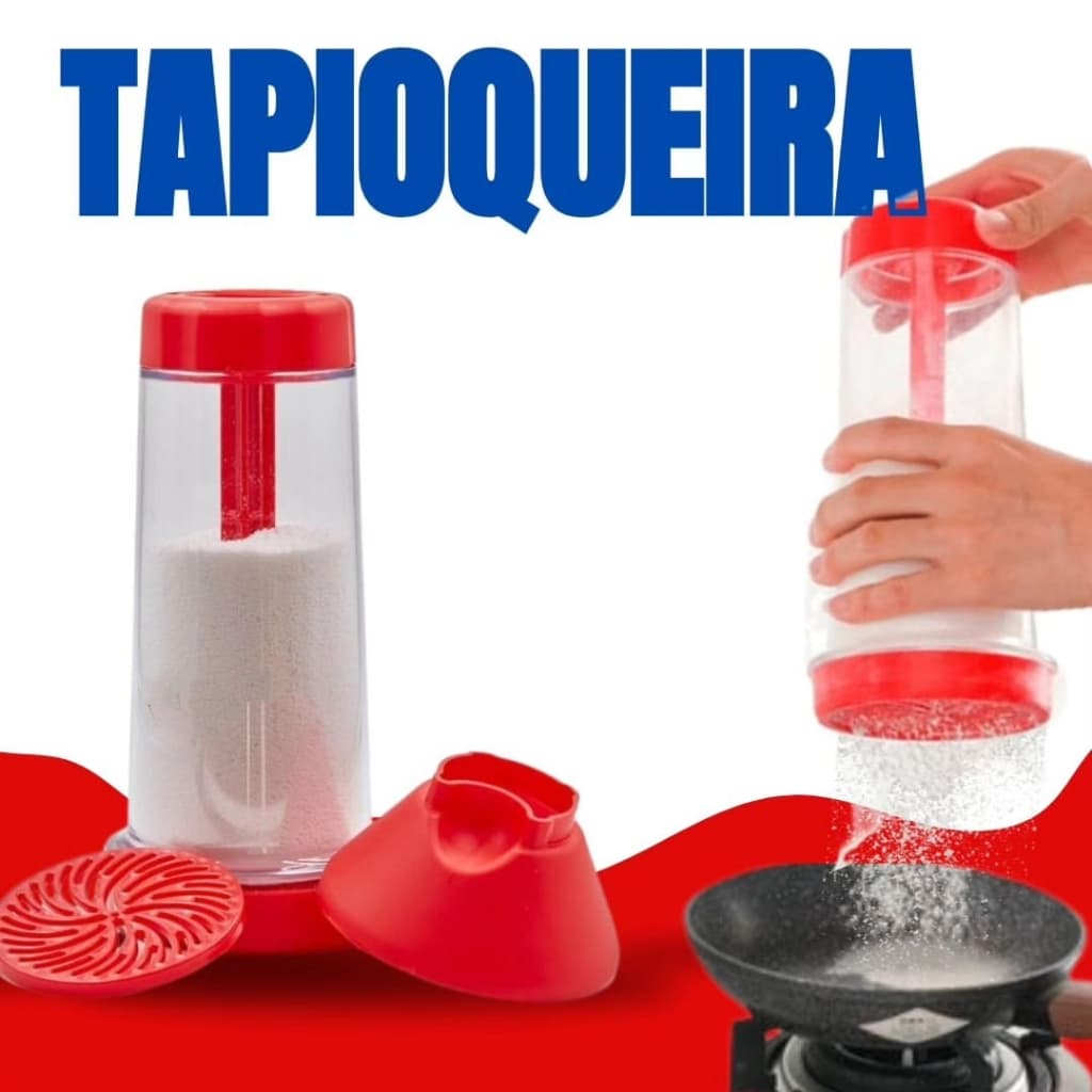 Tapioqueira Portátil Peneira Tapioca Crepioca Polvilhador Beiju Rotativo Tapy Semiautomática