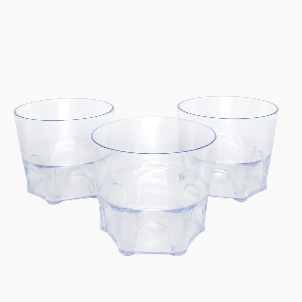 6 Copos de Whisky Acrílico 250ml Kit Reutilizável para Bar Churrasco Festa Bebida Elegante Durável