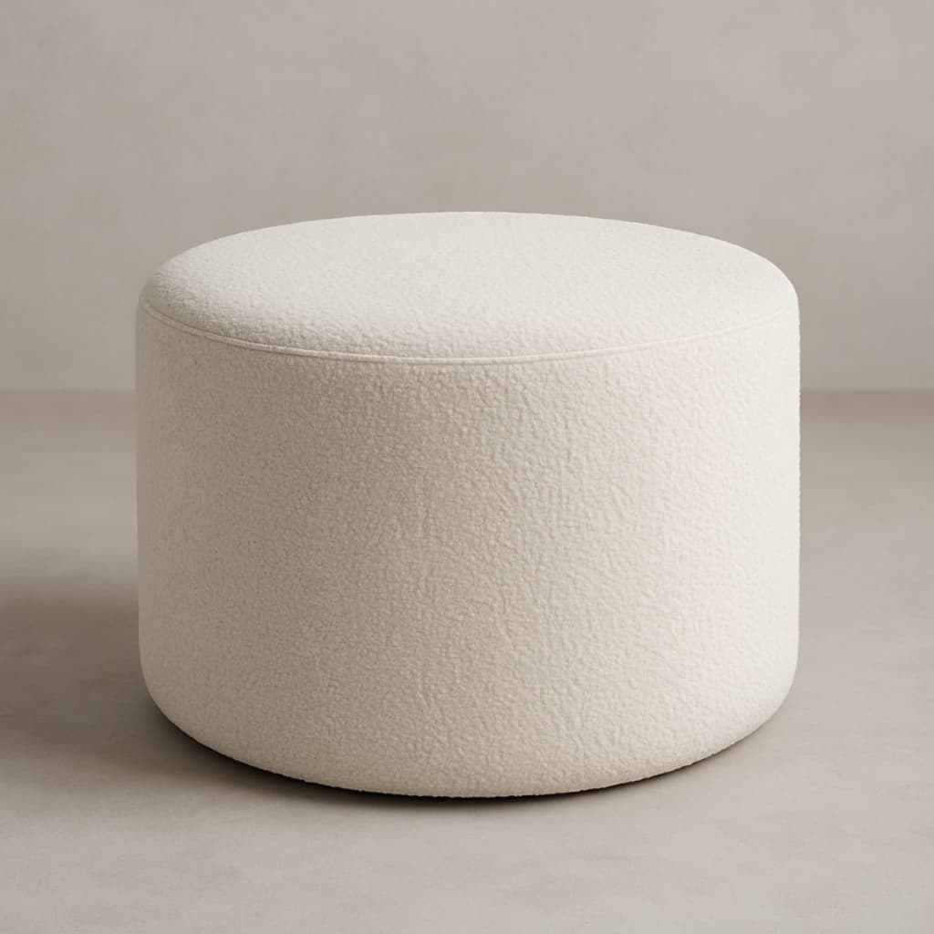 Puff Moderno 65cm Redondo – Conforto e Estilo em Espaços Compactos
