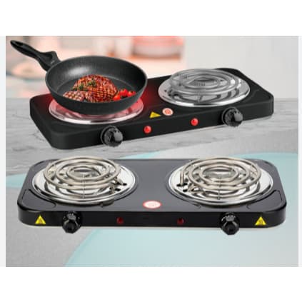 Fogão Elétrico 2 Bocas Portátil Camping Cooktop Cozinha 110v 220v Viagem