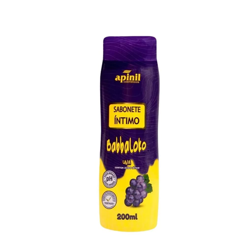 Sabonete Íntimo Babbaloko Uva 200ml - Apinil Cosméticos
