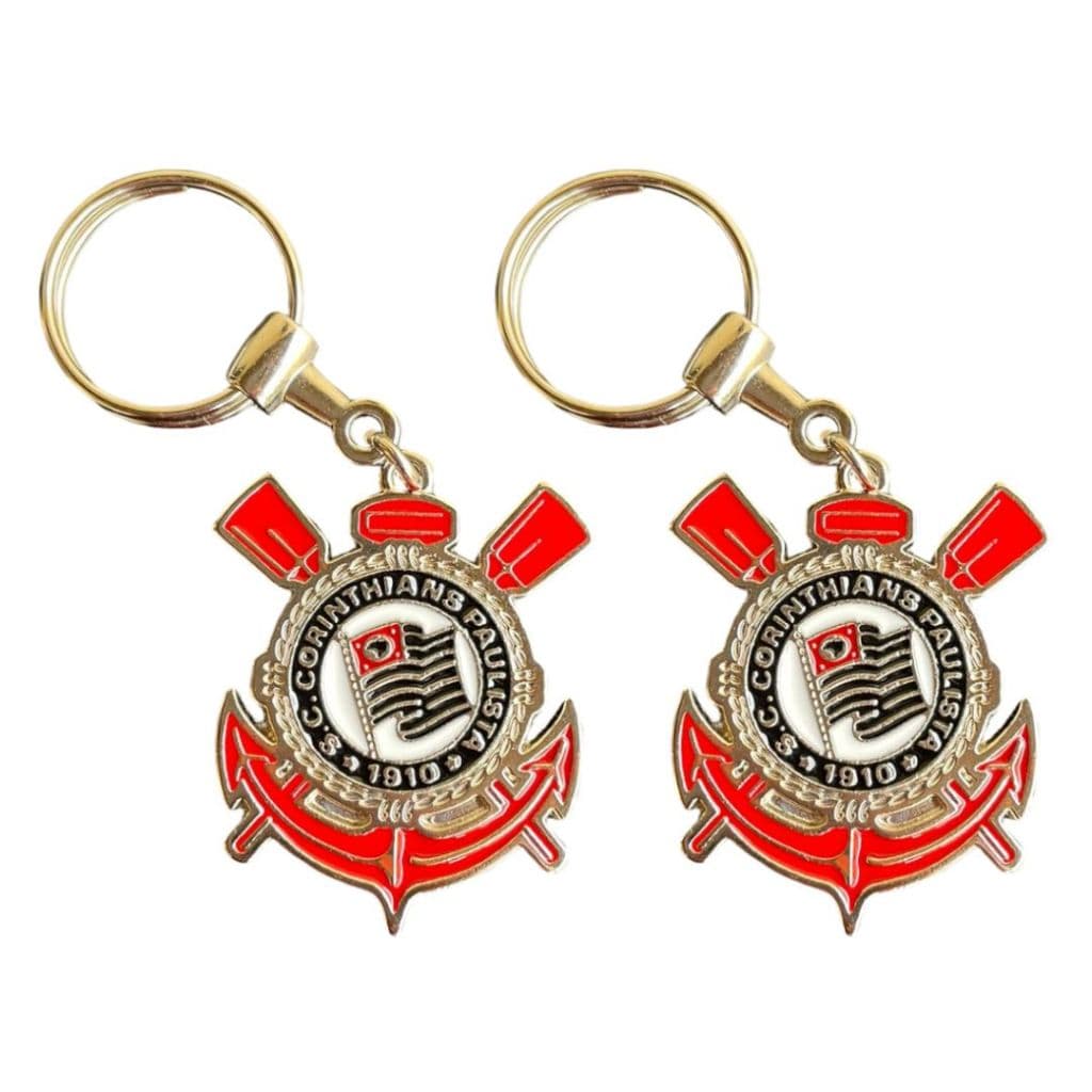 Chaveiro Corinthians de Metal | Escudo em Alto Relevo