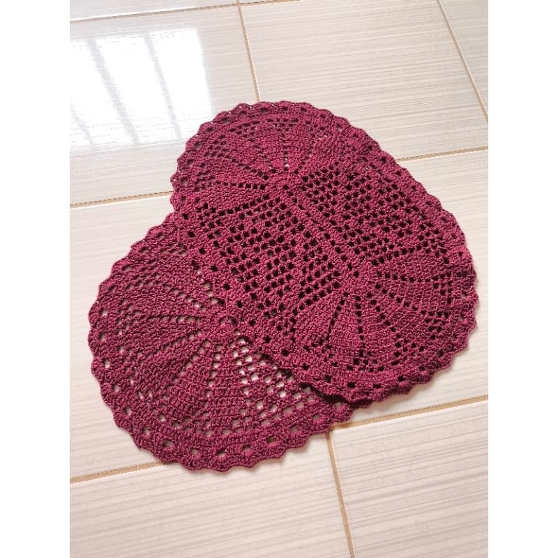 04 UNIDADES - Pacote com 04 tapetes modelo Cléo em Crochê - Oferta