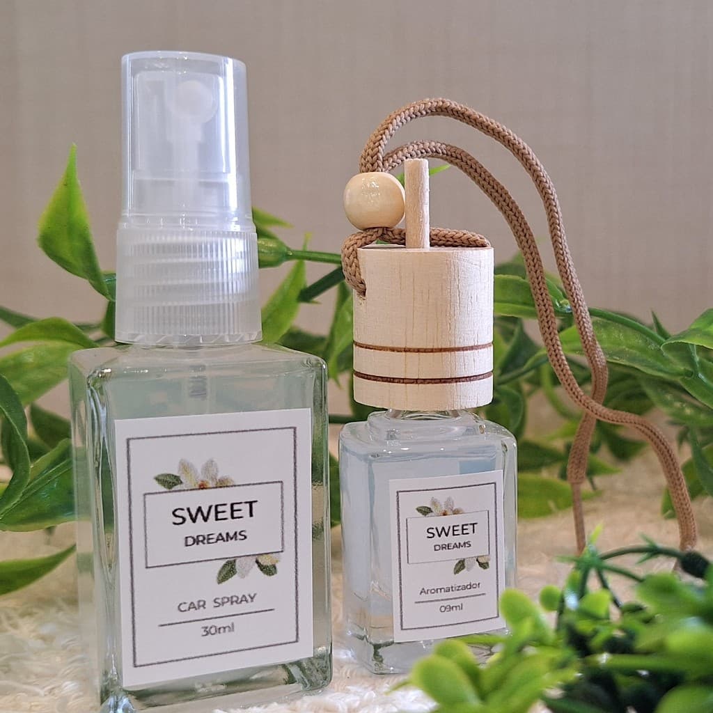 Kit Perfume Automotivo Sweet Dreams | Difusor para Carro + Car Spray | Cheiro para Carro
