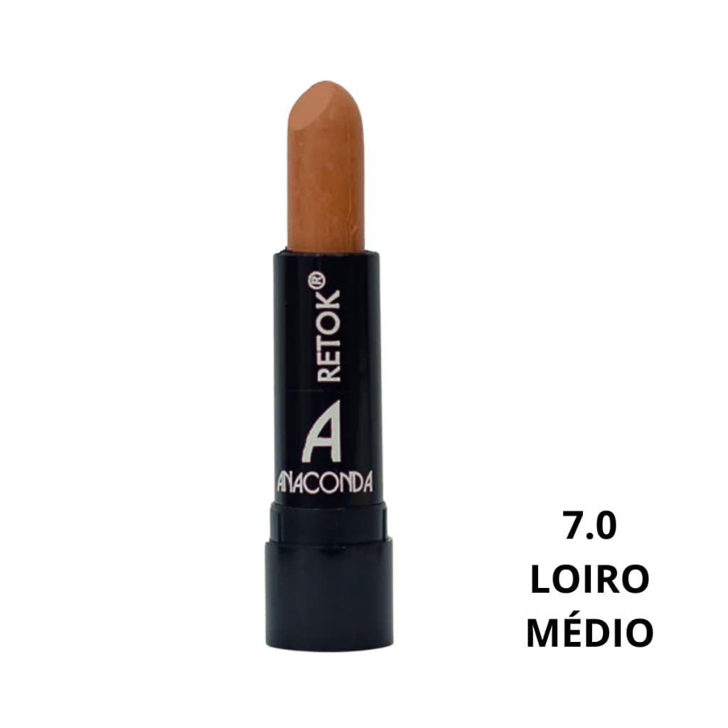 Bastão Retok Stick Color Capilar 7.0 Loiro Médio 3g - Anaconda Cosméticos
