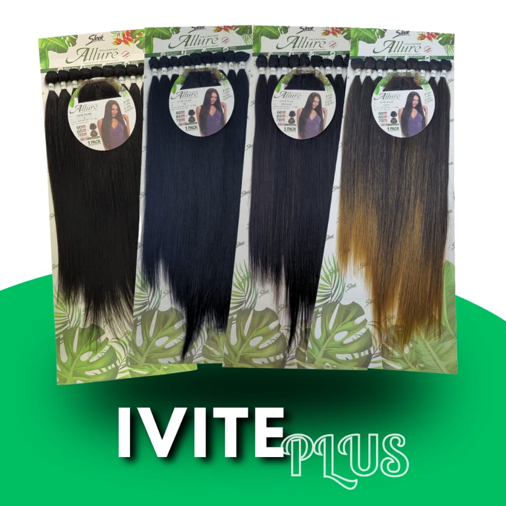 Cabelo Orgânico Liso Ivite Plus 9 Telas Com Top Closure 70cm