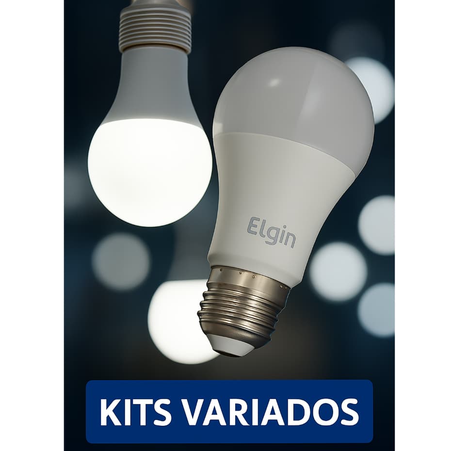 Kits de Lâmpada Led 9w Bulbo Bivolt E27 Branca Fria 6500k Bocal E27 Cor Da Luz Branco-frio 100v/240v - Elgin