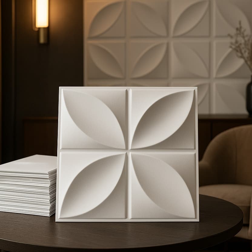 KIT 30 PLACAS DE PVC 3D REVESTIMENTO DE PAREDE DECORATIVO 25X25 CM