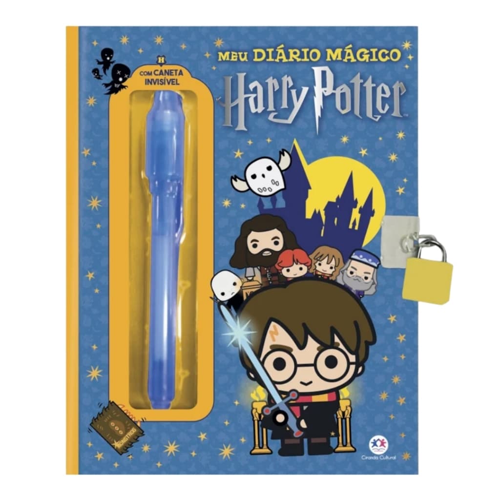 Diário Mágico Harry Potter com Caneta Mágica e Cadeado