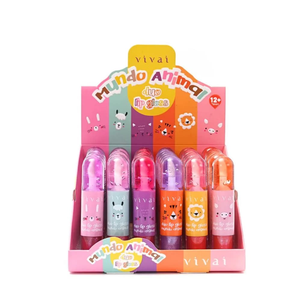 Lip Gloss Duo Mundo Animal C/36 Unid - Vivai