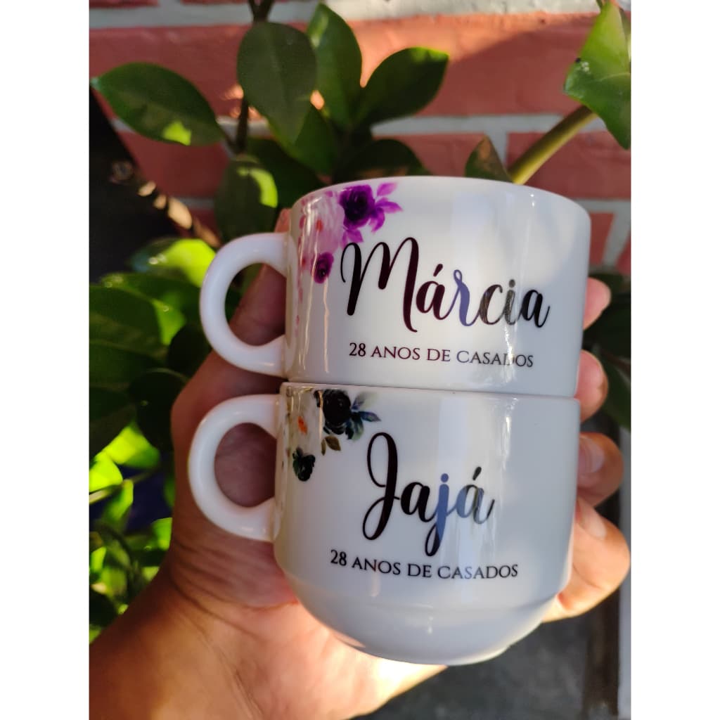 Xícara personalizada Aniversário de Casamento, Calendário presente criativo Mãe da Pai Noiva