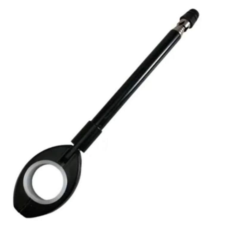 Antena Metallica corta pipa retrátil p/moto -  fixação em guidão - 7 Estágios - Compr. 65cm (Preta)