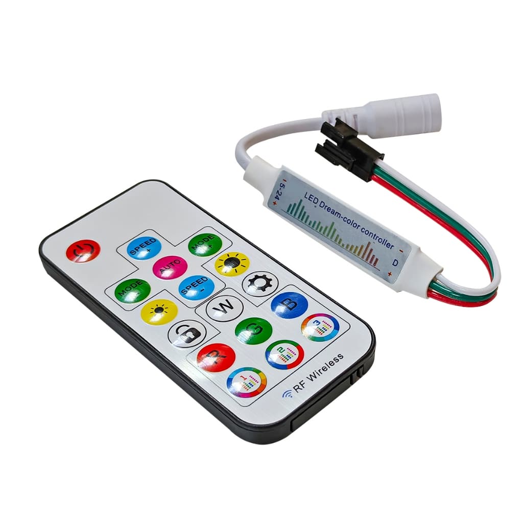 Central Controladora Slim Com Efeito WIFI Musical PARA FITA APA102/WS2812B WS2811/WS2801/LPD8806/SK6812 RGBW