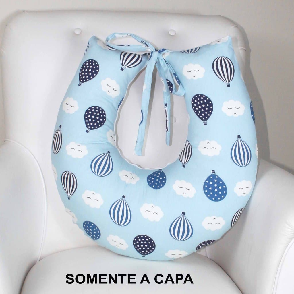 Capa Almofada de Amamentação Macia Com Laço e Zíper 100% Algodão