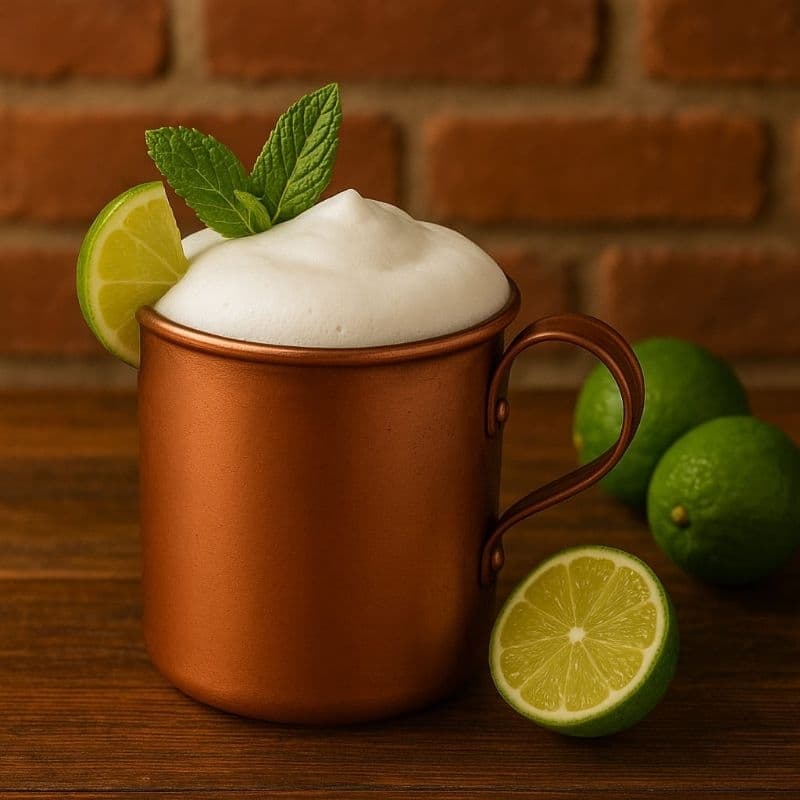 Caneca Para Moscow Mule Kit com 3 e 6 Unidades 350ml Ou Coqueteleira Rose Gold Alumínio Esmaltado Ideal para Drinks