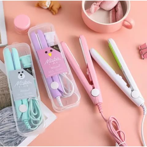 Mini Chapinha Prancha De Cabelo Portátil Com Case Transporte 220v Estojo