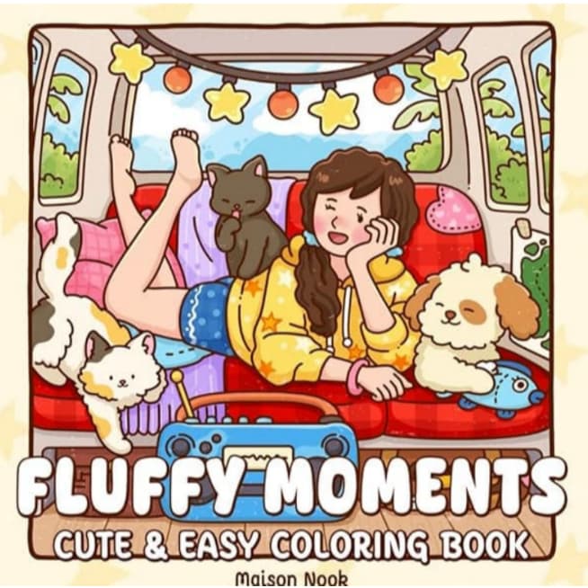 Kit 40 Desenhos de Fluffy Moments Para Colorir (Folhas Soltas) Folha A4