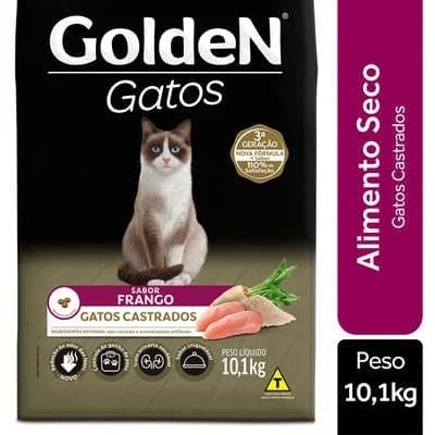 Ração Golden Gatos Adultos Castrados Frango 10kg