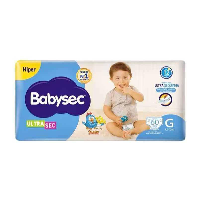 FRALDA BABYSEC GALINHA PINTADINHA HIPER G - 60un