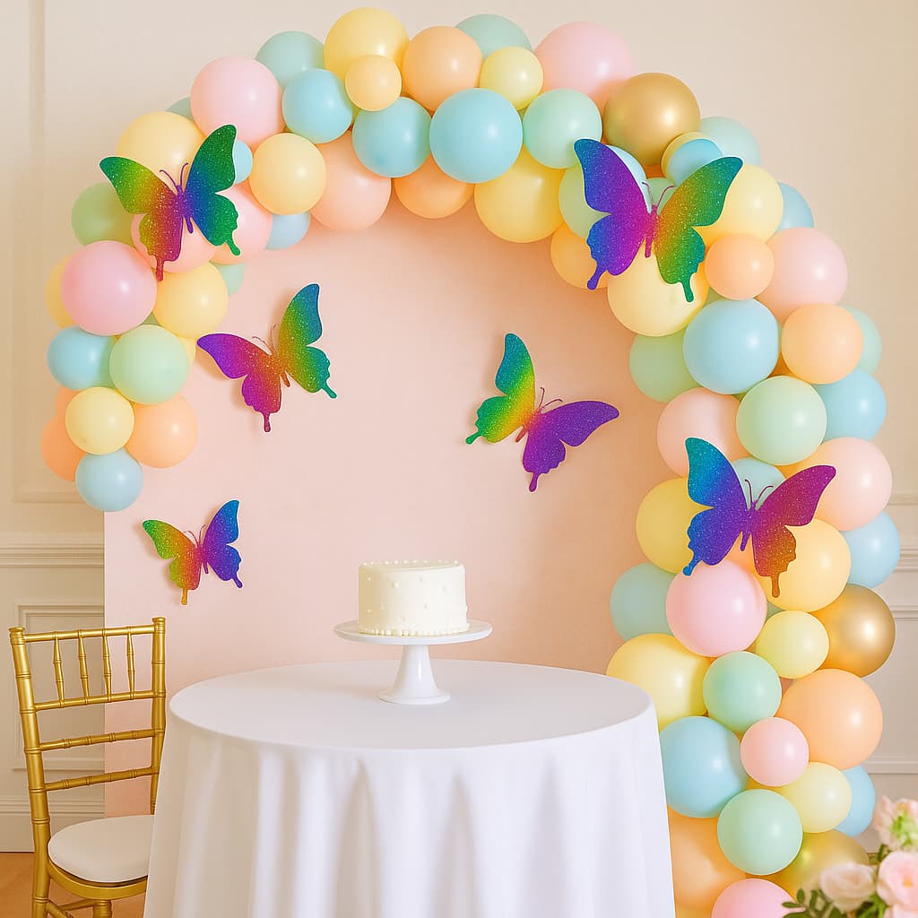 Kit 12 Apliques Borboletas Decorativas,  Lembrancinha, Festa, Painel, Bolos, Jardim de borboletas