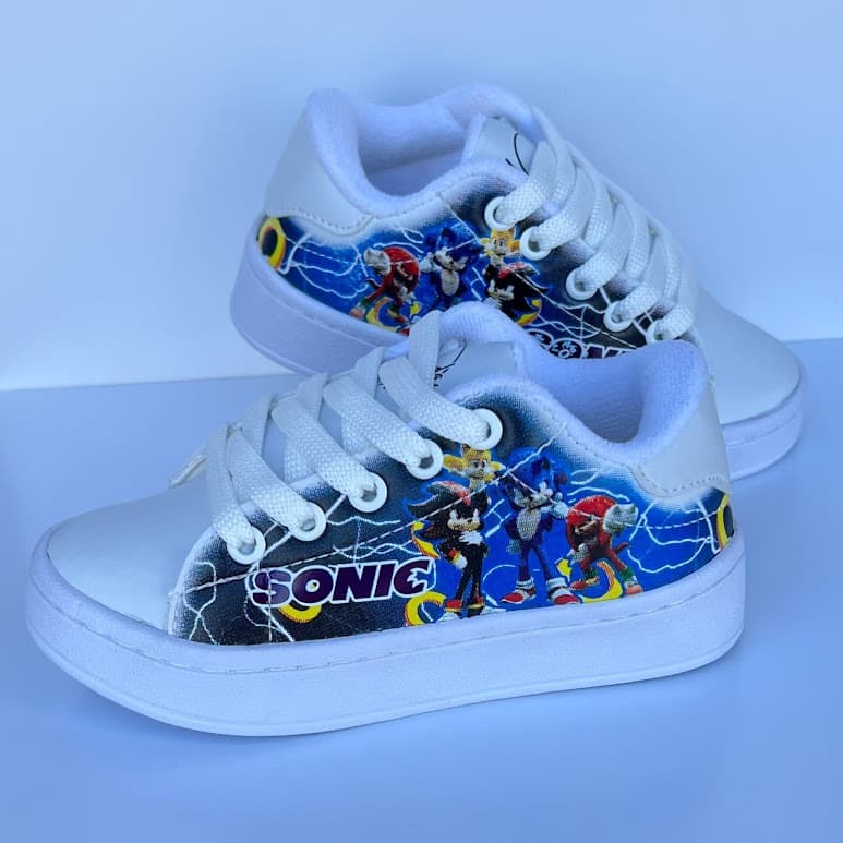 Tênis Infantil SONIC de Menino Personagem Leve, Macio e Perfeito para o Dia a Dia