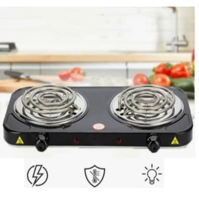 Fogão Elétrico 2 Bocas Portátil Camping Cooktop Cozinha 110v 220v Viagem