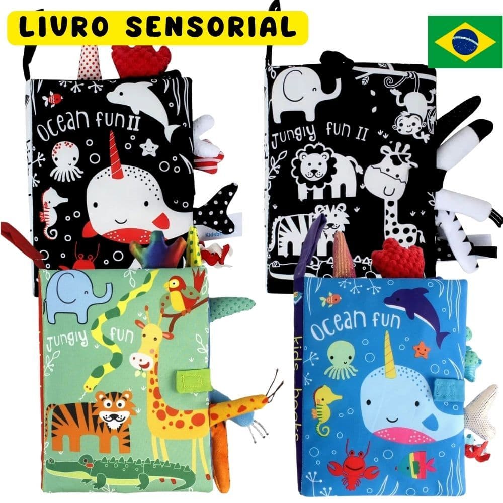Livro do Bebê Sensorial de Pano Livro de Tecido Infantil Livro para Bebe Animais Da Fazenda Animal Menino Menina Rn