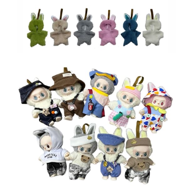 Kit Boneco Monstrinho Com 2 Roupinha De Pelo + 1 Look Estiloso Acessórios De Vestir Brinquedo