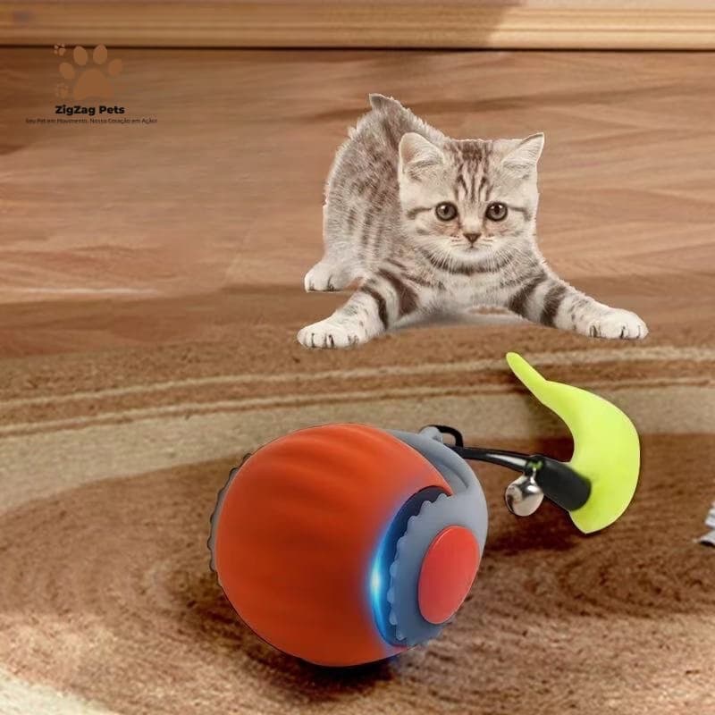 Bola Interativa para Gatos Brinquedo Animais de Estimação em Movimento Automático