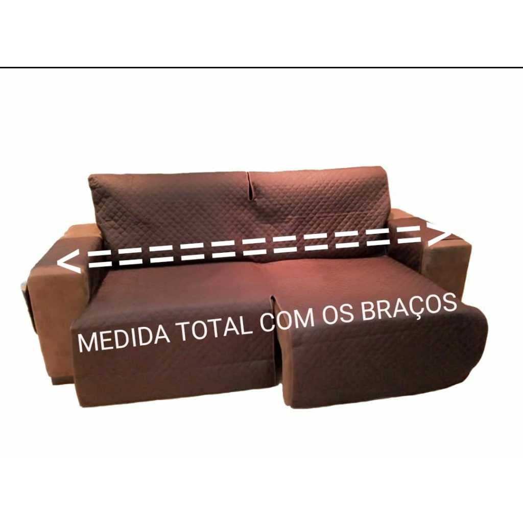 Capa Protetor Sofá Impermeável 2 Módulos Retrátil E Reclinável 2,10m( Medida Com Os Braços)