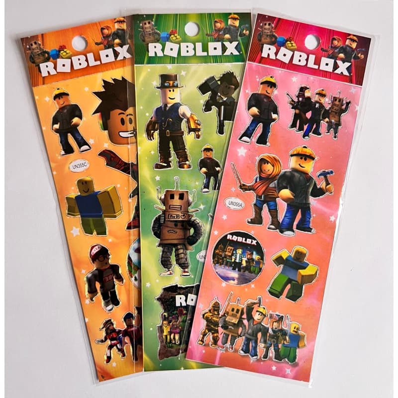 Roblox cartelas adesivo infantil