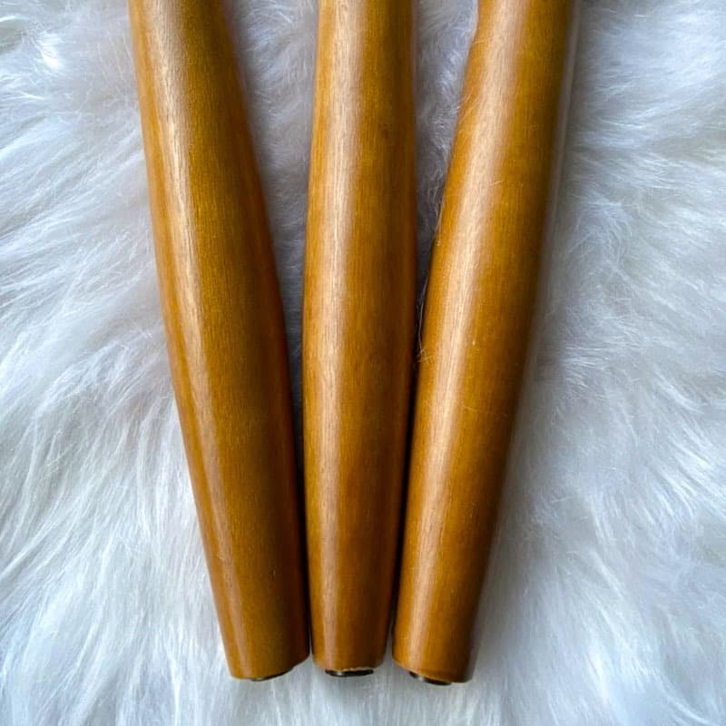 Kit 3 Pés Palito 30 cm Madeira Maciça Pés Para Poltrona, Recamier, Puff, Cadeira