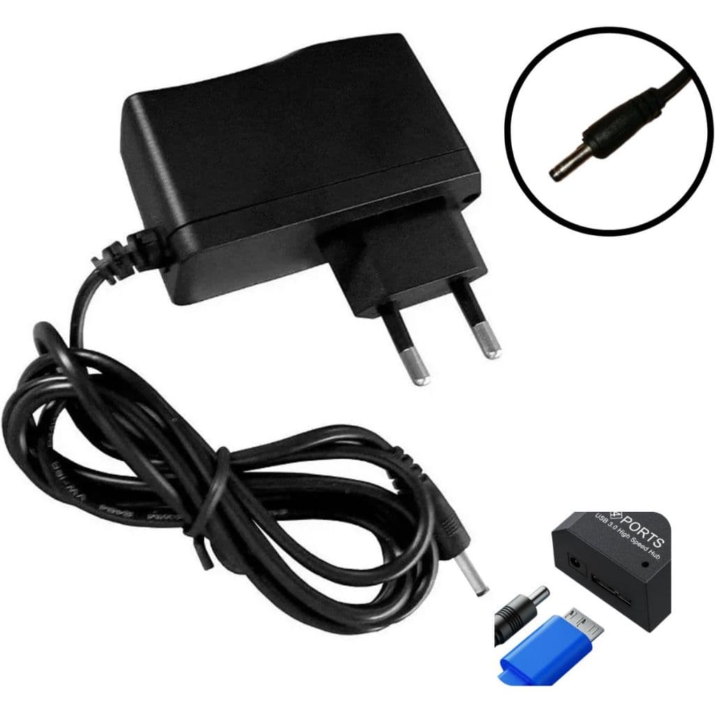 Fonte 5V 1A Bivolt Plug P4 3.5mm Para HUB USB 7 Ou 4 Portas Universal Fonte Para Hub USB P4 Mini