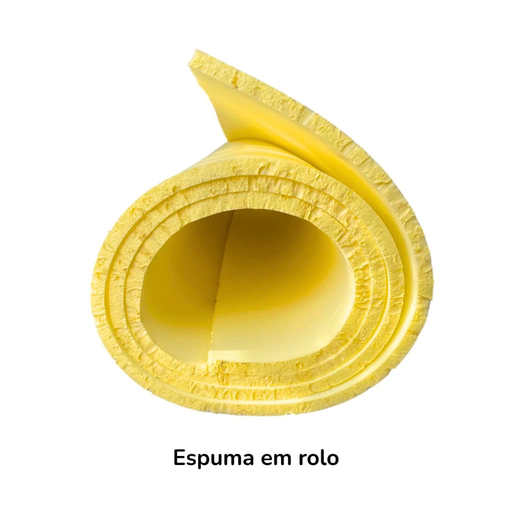 Espuma D33 190cm x 50cm e 3cm de espessura Sob Medida Amarelo para Almofadas de cadeira