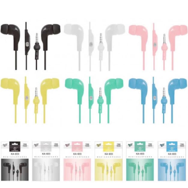 Fone De Ouvido Com Fio Barato Cores Variadas Com Borrachinha Muito Bom Com Microfone