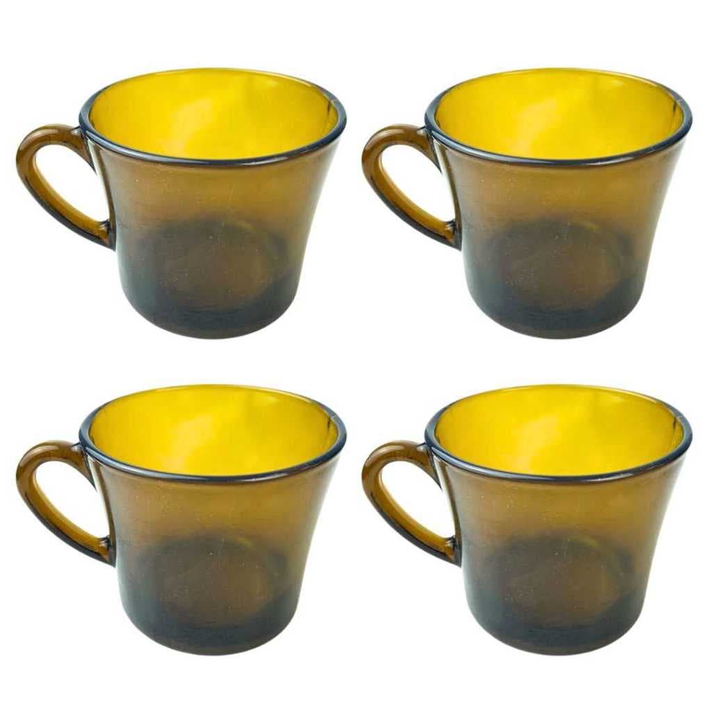 Kit Xícaras de Vidro 200ml para Chá e Café Âmbar - Central Astral