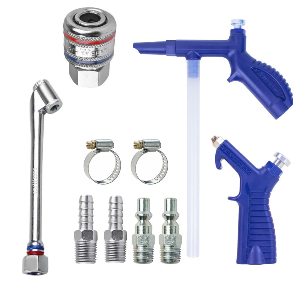 Kit Bico ar Encher Pneu e Pulverizador C/ Conexões P/ Compressor