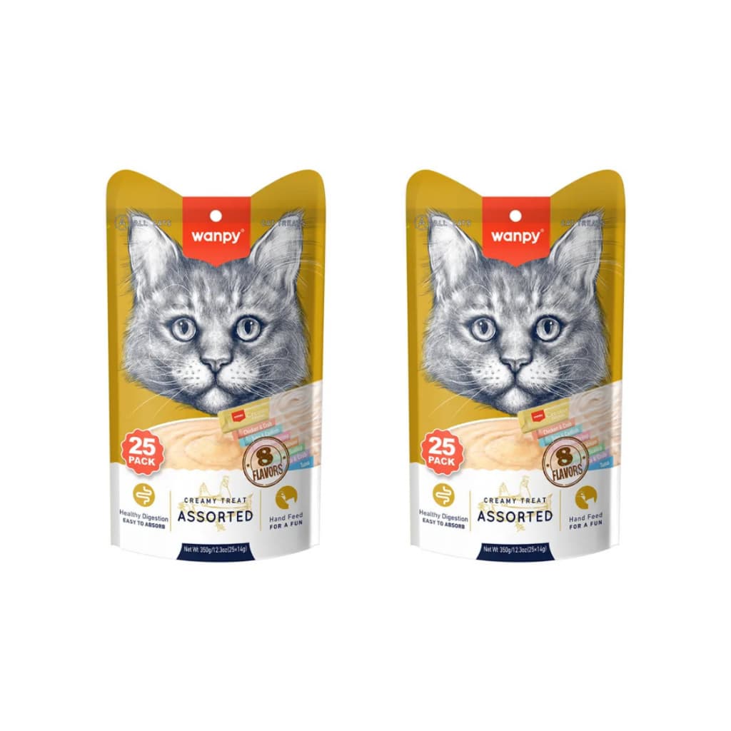 Kit 2 Truly Wanpy Creamy Petisco Cremoso Para Gatos