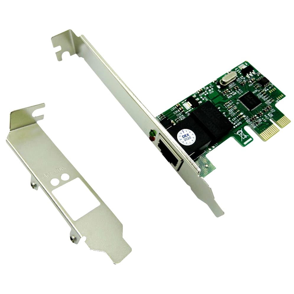 Placa De Rede Pci-e 10/100/1000 RJ45 Lan Ethernet Com Chapa Perfil Baixo Desktop Pc