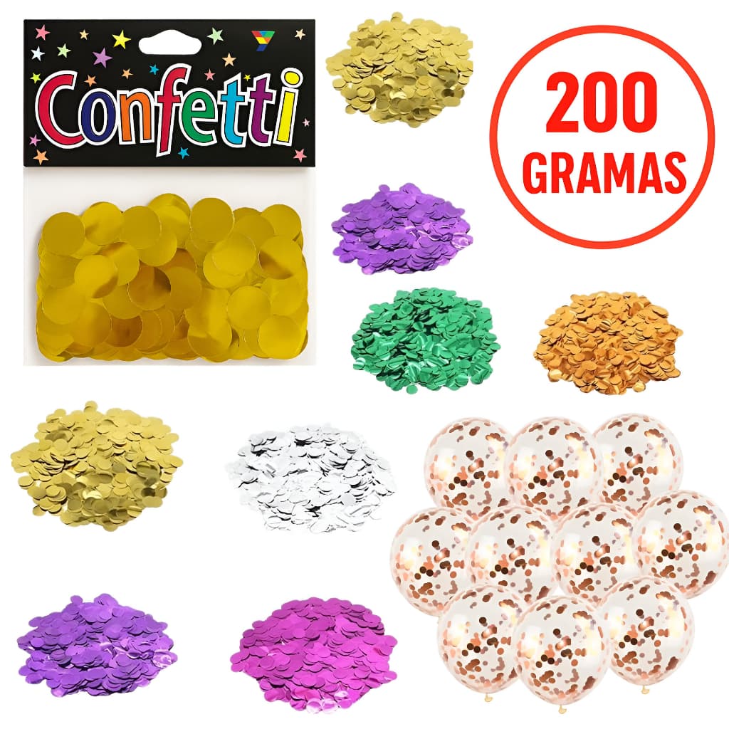 200g Mini Confete Para Balão Bubble Metalizado Confete Picadinho Para Bexiga Enfeite Decoração de Festa