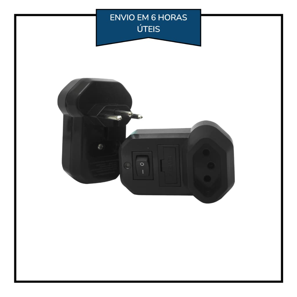 Tomada Surto Protetor Elétrico Eletrônico Plug 1 Tomadas Biv