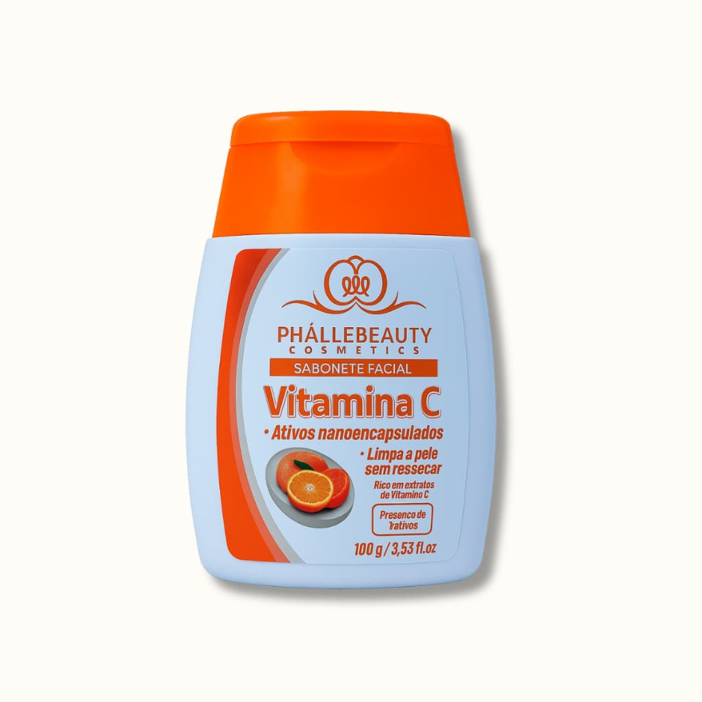 Sabonete Facial Vitamina C -  Limpa sem ressecar - Phallebeauty 100g