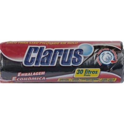 Saco para Lixo Rolo Preto 15 Litros 60 sacos, 30L 30 sacos, 50L 30 Sacos Clarus