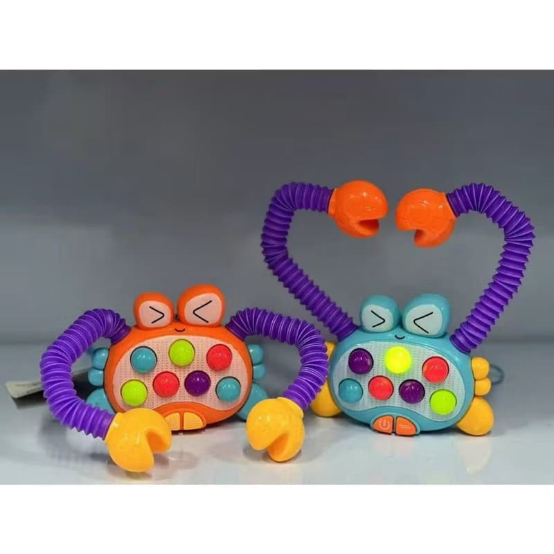 Brinquedo Sensorial Caranguejo Bebê Pop IT Estica e Puxa
