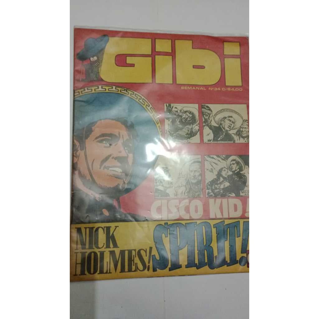 gibi quadrinhos raridade antigo cisco kid e nick holmes spirit n34 formatao