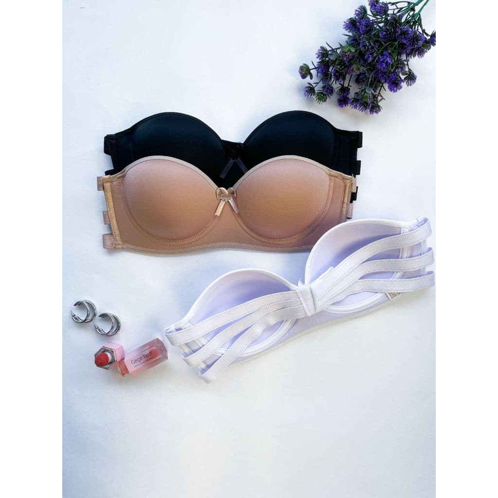 Kit 2 Sutia Feminino Tomara que Caia Bojo Reforçado 3 Tiras Sustentação Confortável
