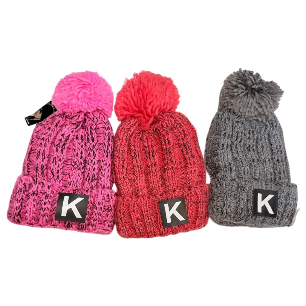 Touca Gorro de Lã Feminina Com Pompom Inverno Forrada